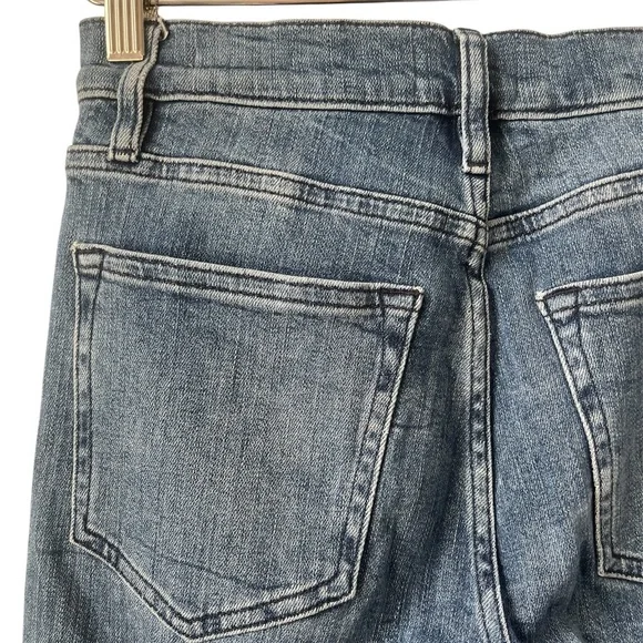 Frame Le High Straight Jeans Mid-Rise Cropped Women's Size 26 Med Wash - Picture 8 of 8
